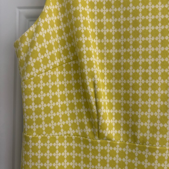 Ann Taylor Citron Green/White  Sleeveless Sheath Dress, Size Small - Picture 4 of 11